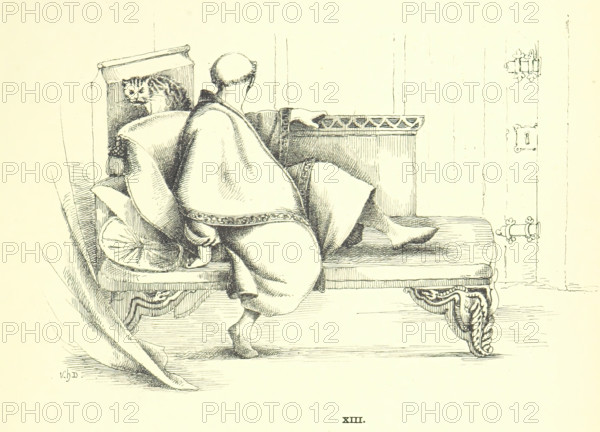 Hatto II and cat, 1861. Creator: Violetta Harriot Darwin.