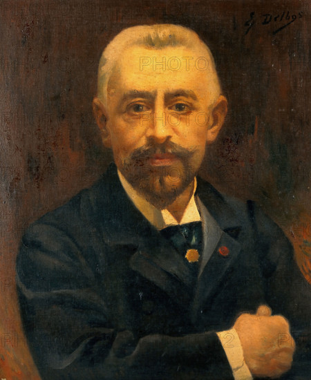 Edmond Isidore Etienne Nocard, microbiologist. Creator: Emile Delbos.