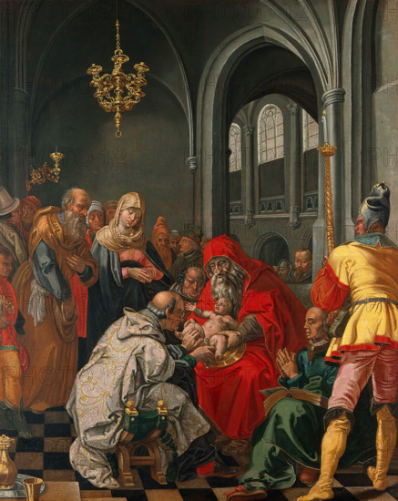 The circumcision of Christ. Creator: Goltzius, Hendrik, 1558-1617 (After).