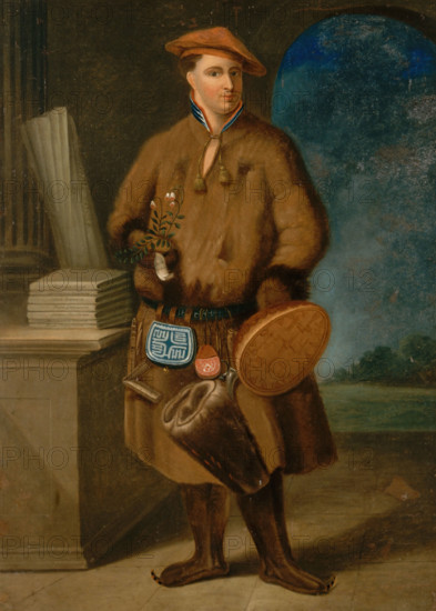 Carolus Linnaeus (1707-1778) in Lappish dress. Creator: Hoffmann, Martin (After).
