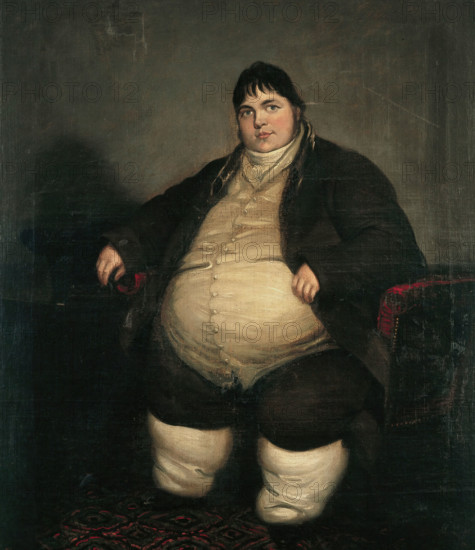Daniel Lambert, weighing almost forty stone, between 1800 and 1899. Creator: Unknown.