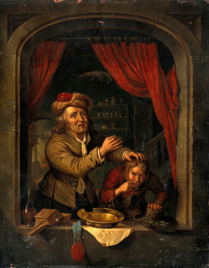 A dental operation. Creator: Dou, Gerard, 1613-1675 (After).