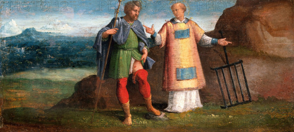 Saint Roch and Saint Laurence, c1530s. Creator: Benvenuto Tisi da Garofalo.