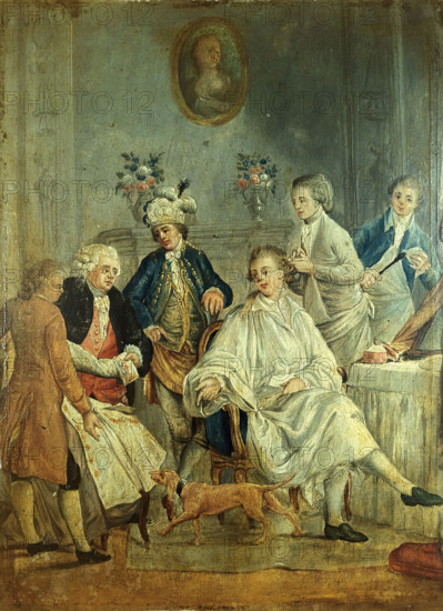 A gentleman's toilet ("La petite toilette"). Creator: Moreau, Jean Michel, 1741-1814 (After).