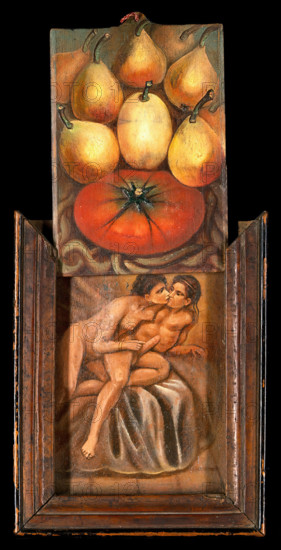 Figs and a tomato, between 1800 and 1899. Creator: Summonte.