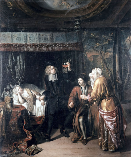 A physician at the bedside of a young woman, c1700. Creator: Matthys Naiveu.