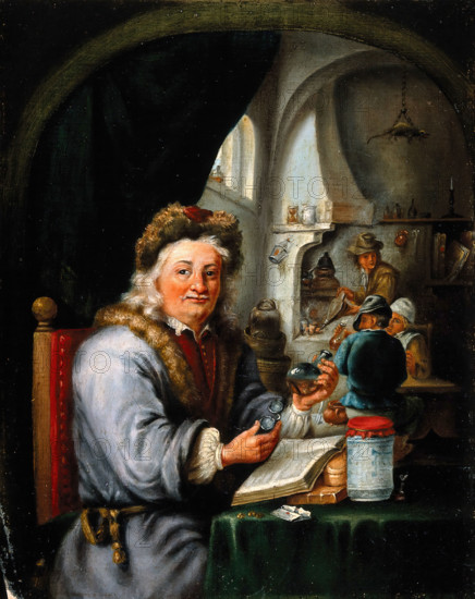 An alchemist in his laboratory, c1680s. Creator: Teniers, David, 1610-1690 (After).