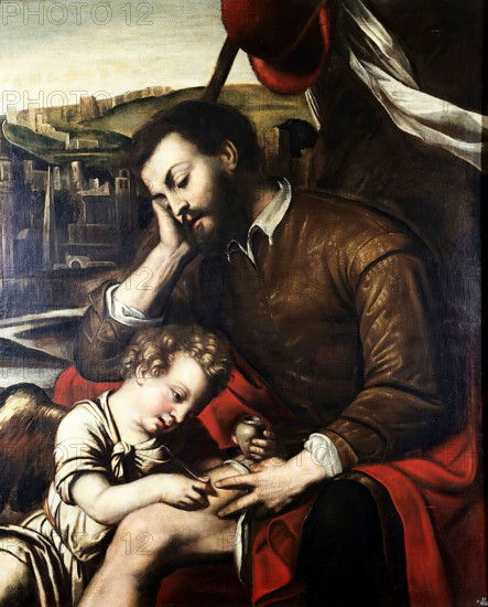Saint Roch and the angel, 17th century. Creator: Unknown.