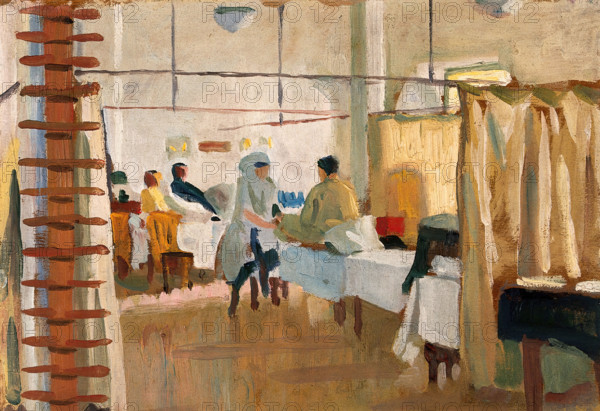 Royal Naval Hospital, Haslar: massage room, c1918. Creator: Jan Gordon.