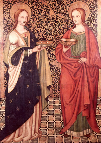 Saint Lucy and Saint Agatha, 1500. Creator: Unknown.