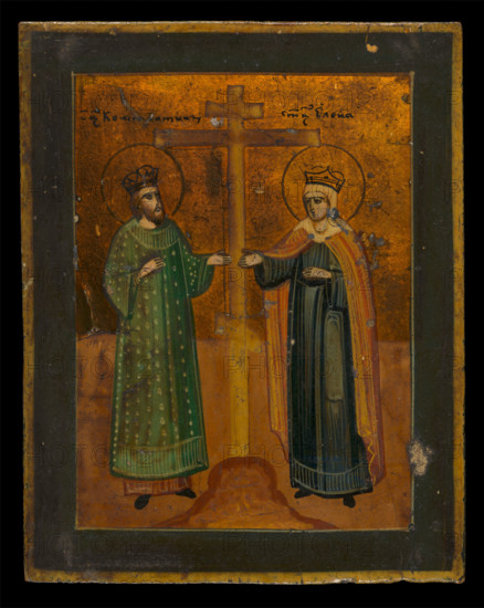 Saint Constantine and Saint Helena with the True Cross, (1850?). Creator: Unknown.
