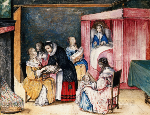 A kraamkamer (birth-room). Creator: Unknown.