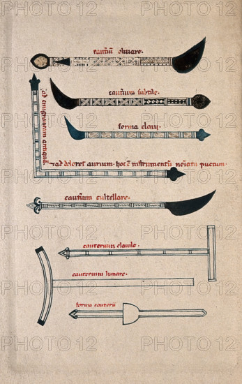 Surgical instruments, mainly cautery irons. Creator: Unknown.