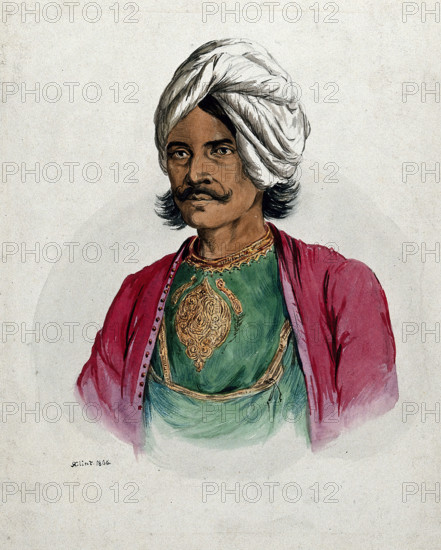 A nobleman (?) of Simla, 1866. Creator: R Clint.