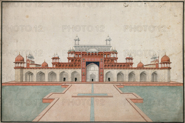 Sikandra, near Agra, Uttar Pradesh: mausoleum of the Emperor Akbar, (between 1800 and 1899?). Creator: Unknown.