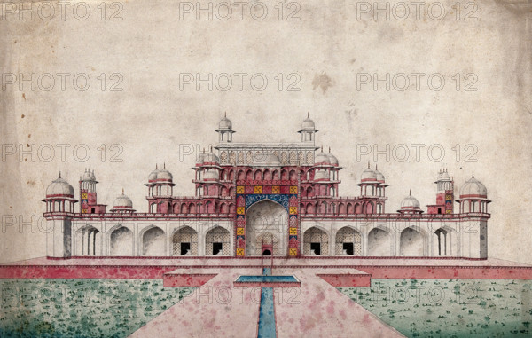Sikandra, near Agra, Uttar Pradesh: mausoleum of the Emperor Akbar, (between 1800 and 1899?). Creator: Unknown.