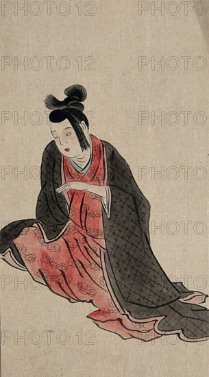 A Japanese woman seated, between 1800 and 1899. Creator: Unknown.