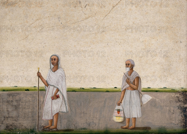 Two Shwetambar Jain monks, (between 1800 and 1899?). Creator: Unknown.