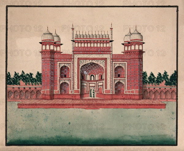 Fatehpur Sikri: Bulund Darwaza (?), (between 1800 and 1899?). Creator: Unknown.