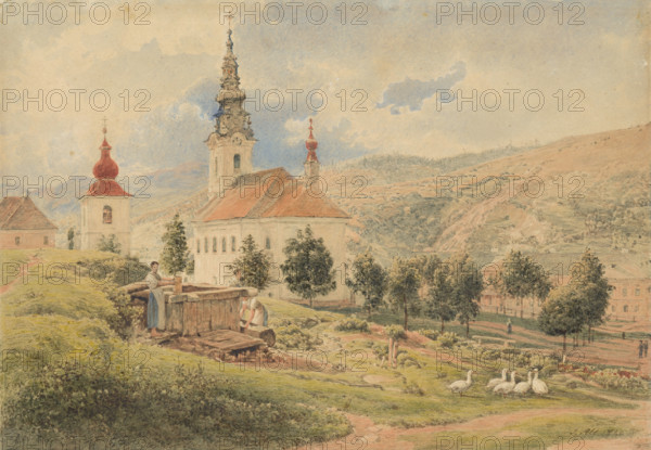 Village church, 1840. Creator: Jakob Alt.