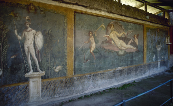 Fresco depicting Mars and Venus, Pompeii, Italy, 1st century AD, (2002). Creator: LTL.