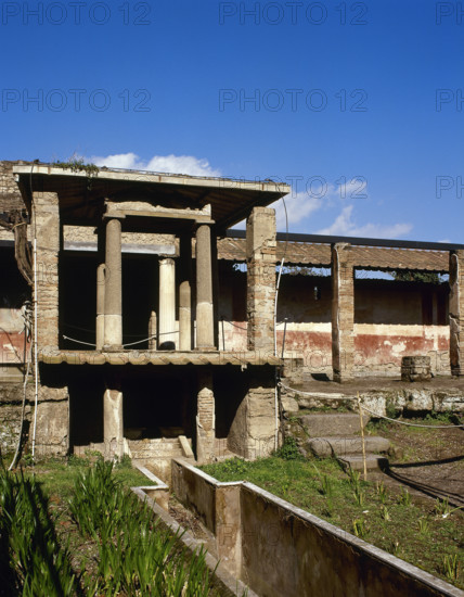 Upper gallery, House of Loreio Tiburtino, Pompeii, Campania, Italy, 2002. Creator: LTL.