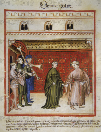 Music and dance, 14th century. Creator: Unknown.