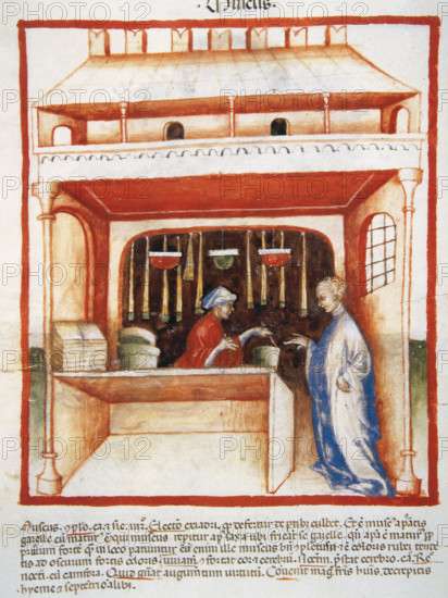 Musk selling, 14th century. Creator: Unknown.