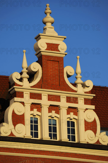 Façade detail of old burgher and merchant houses, Dlugi Targ (Long Market), Gdansk, Poland, 2015. Creator: Unknown.