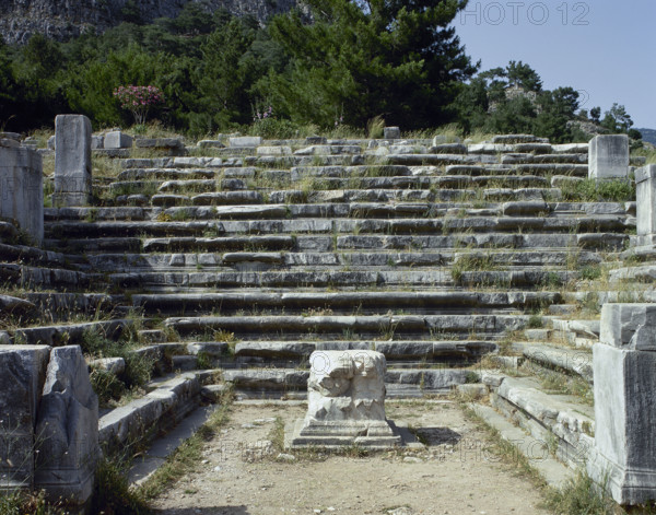 Bouleuterion (senate house), Priene, Agora, Ionia, Anatolia, Turkey, 2nd century (1999). Creator: Unknown.