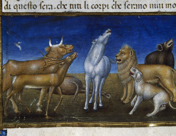 Miniature depicting The End of the World and the Universal Judgment, 1476. Creator: Cristoforo De Predis.