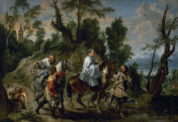 Act of Devotion by Rudolf I of Habsburg, c1625. Creators: Peter Paul Rubens, Jan Wildens.