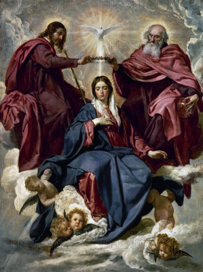 The Coronation of the Virgin, 1635-1636. Creator: Diego Velasquez.