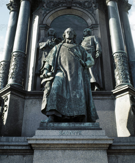 Statue of Wenzel Anton, Maria-Theresien Square, Vienna, Austria, 1888, (1999). Creator: LTL.