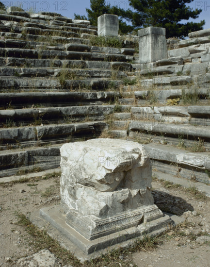 Bouleuterion (senate house), Priene, Agora, Ionia, Anatolia, Turkey, 2nd century (1999). Creator: Unknown.