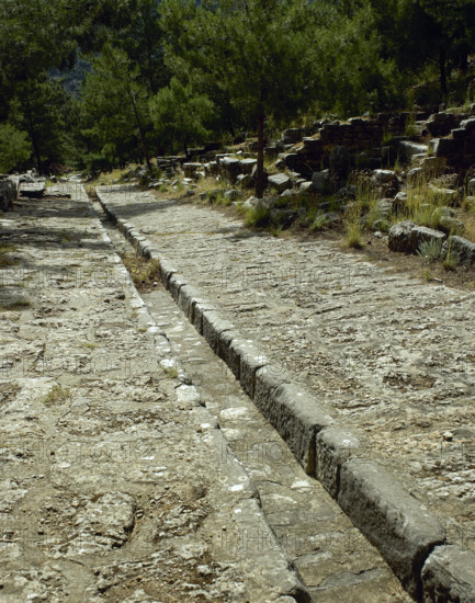 Canalization, Priene, Agora, Ionia, Anatolia, Turkey, 1999. Creator: Unknown.