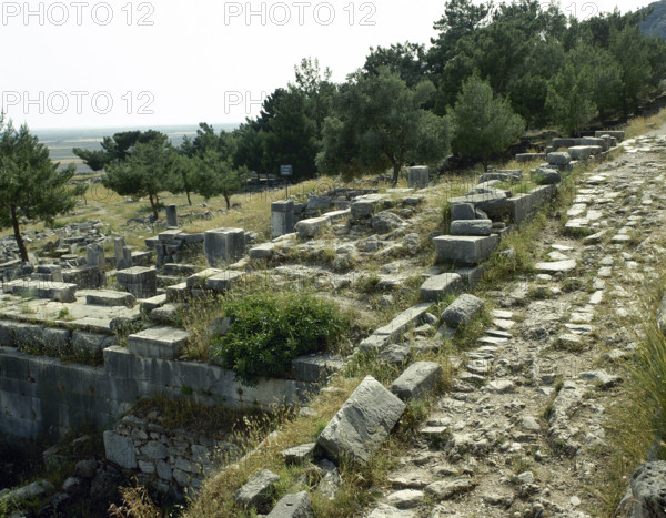 Ruins, Priene, Agora, Ionia, Anatolia, Turkey, 1999. Creator: Unknown.