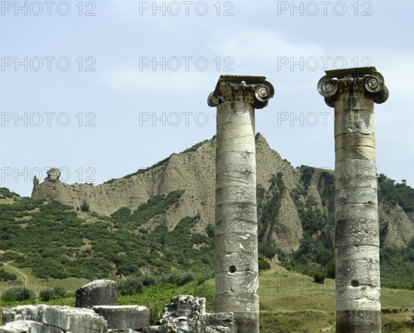 Ionic columns, Temple of Artemis, Sardis, Turkey, 1999. Creator: Unknown.