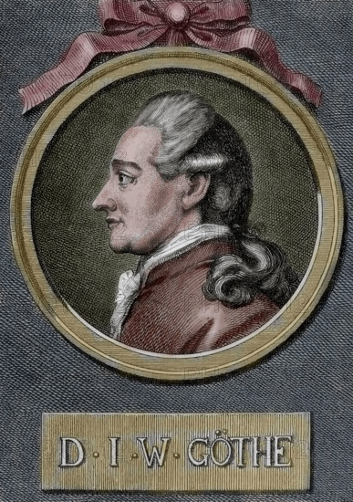 German writer Johann Wolfgang von Goethe, (19th century). Creator: Unknown.