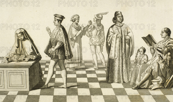 Italian costume of the 15th century, (19th century). Creator: Unknown.