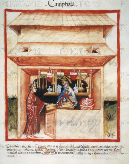 Camphor selling, 14th century. Creator: Unknown.