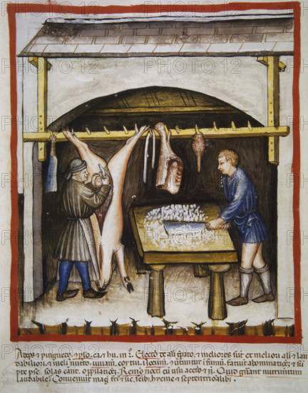 Fat and pork, 14th century. Creator: Unknown.