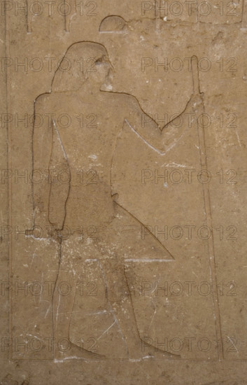 Relief showing deceased, Mastaba of Ti, Egypt, 5th Dynasty, Old Kingdom, 2003. Creator: Unknown.