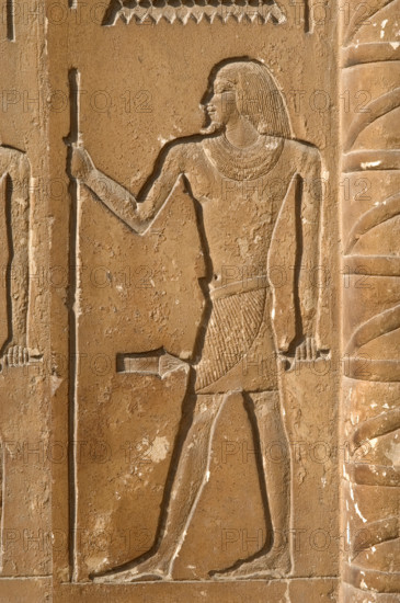 Male figure relief, Mastaba of Kagemni, Saqqara, Egypt, Old Kingdom, 6th Dynasty, 2350 BC (2003). Creator: Unknown.