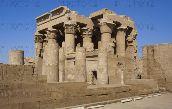Papyrus column, Temple of Kom Ombo, Egypt, Ptolemaic Dynasty, 2nd century BC (2003). Creator: Unknown.