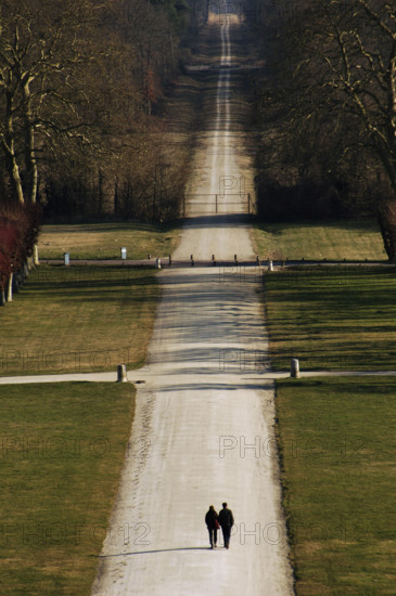 Tourists in the gardens of Chambord Castle, Loire Valley, France, 2008. Creator: Unknown.