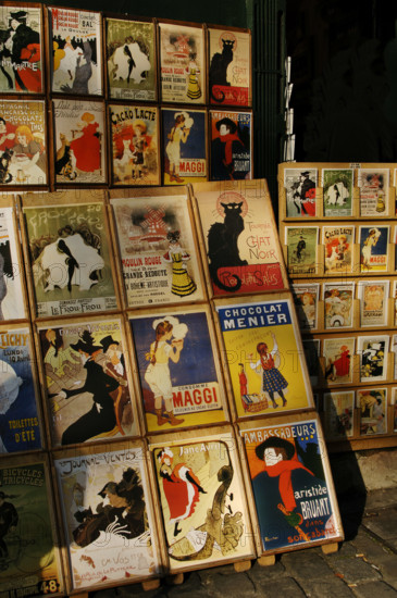 Selling old posters at Souvenir shop, Montmartre, Paris, France, 2008. Creator: Unknown.