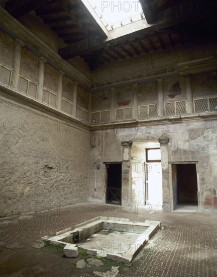 Impluvium, Samnite House, Herculaneum, Italy, 2nd century BC (2002). Creator: LTL.