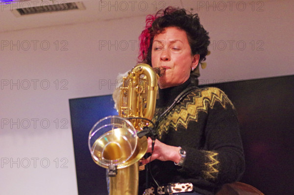 Hannah Horton, Hannah Horton Quartet, East Grinstead Jazz Club, West Suusex, Jan 2025. Creator: Brian O'Connor.