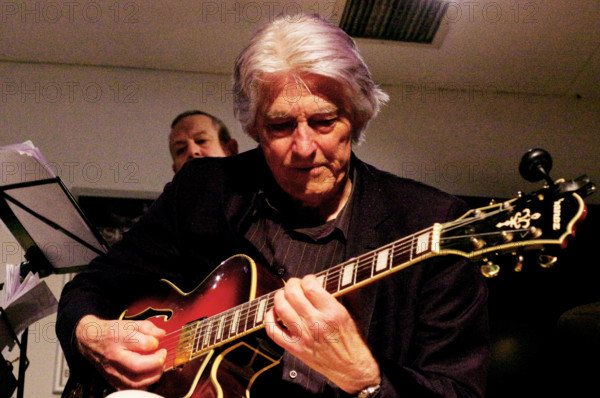 Nils Solberg, East Grinstead Jazz Club, Apron Café, Chequer Mead Theatre, West Sussex, April 2025. Creator: Brian O'Connor.